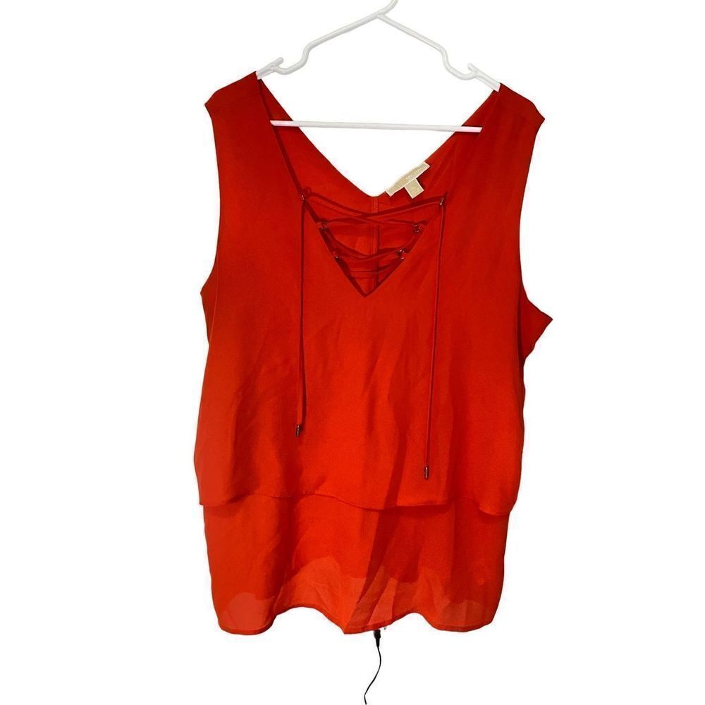 Michael Kors Bekka Tie Detail Tiered Blouse